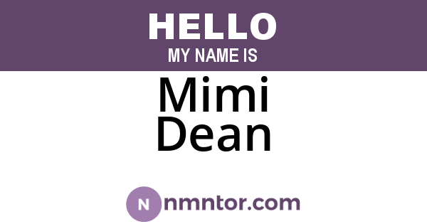 Mimi Dean