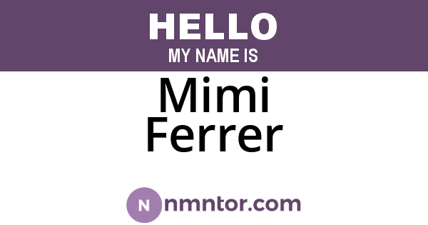 Mimi Ferrer