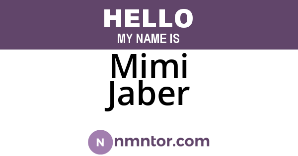 Mimi Jaber