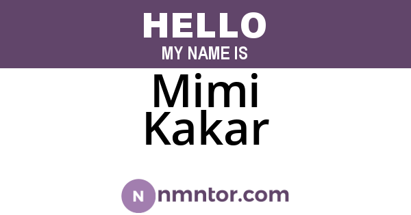 Mimi Kakar