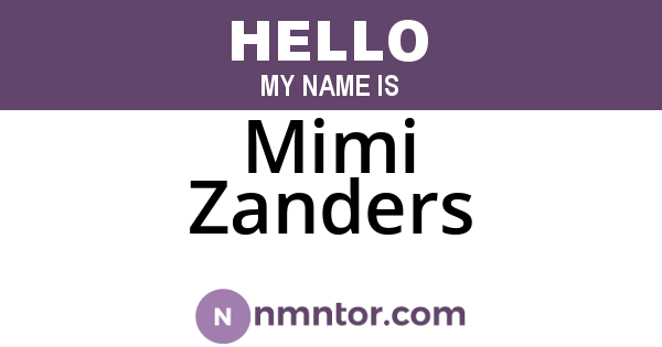 Mimi Zanders