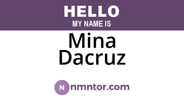Mina Dacruz