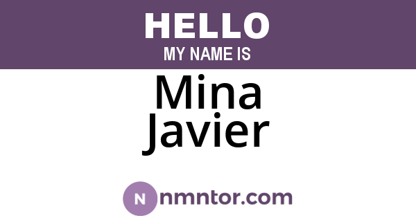 Mina Javier