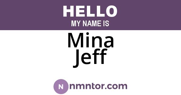 Mina Jeff