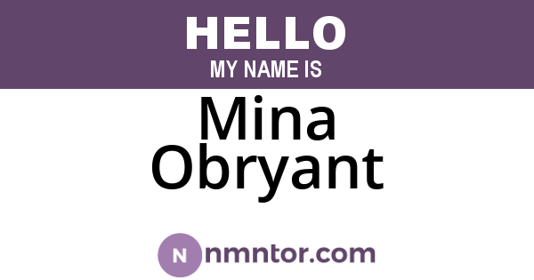 Mina Obryant