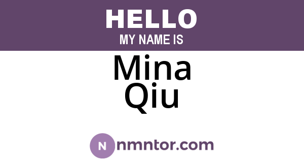 Mina Qiu