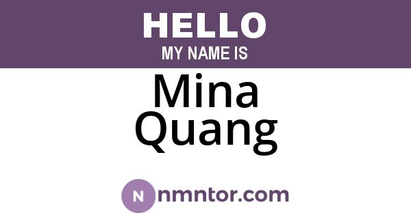 Mina Quang