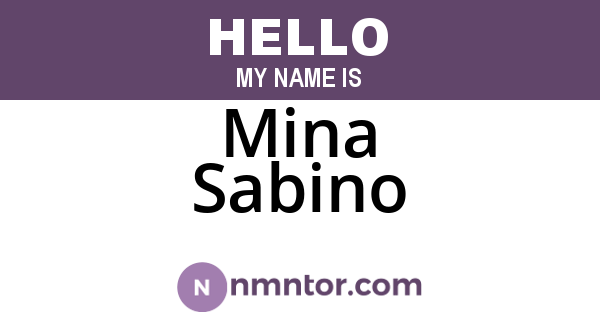 Mina Sabino