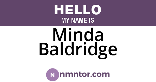 Minda Baldridge