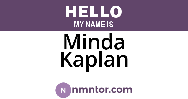 Minda Kaplan