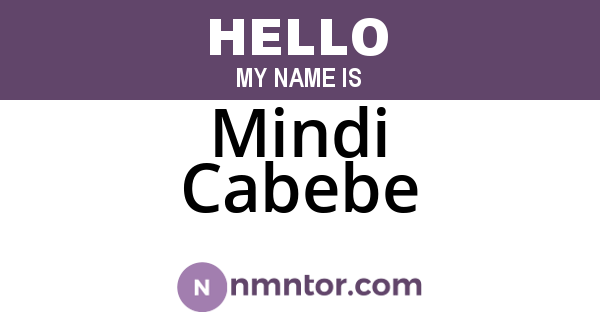 Mindi Cabebe