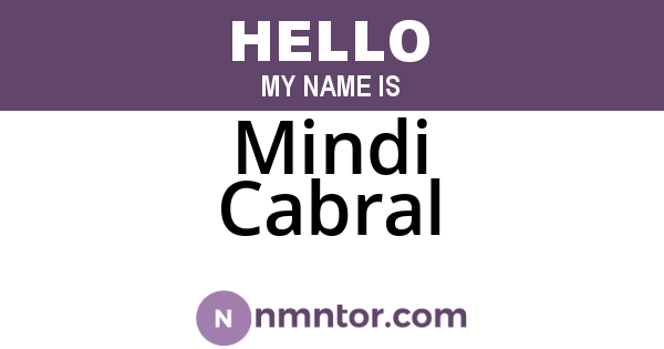 Mindi Cabral