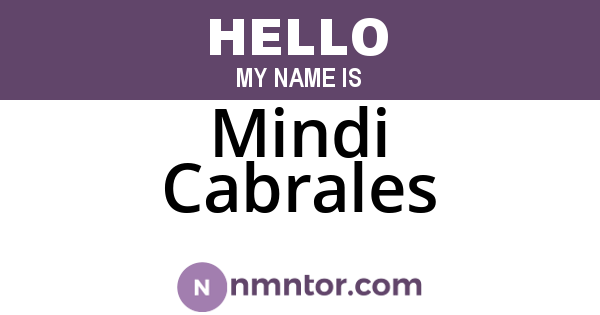 Mindi Cabrales