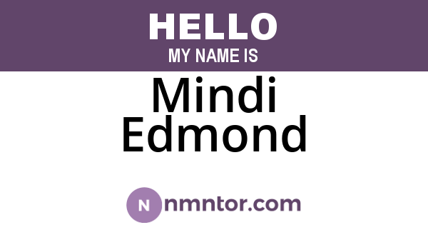 Mindi Edmond