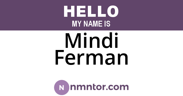 Mindi Ferman