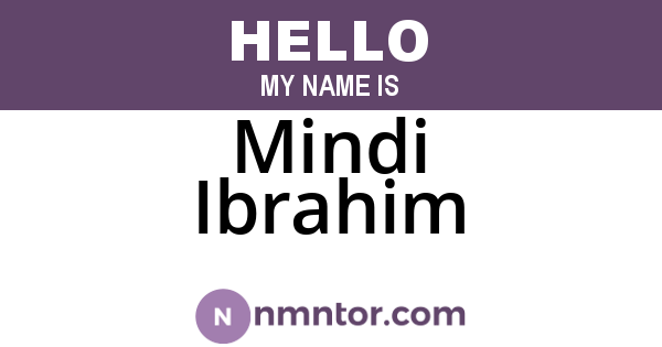 Mindi Ibrahim