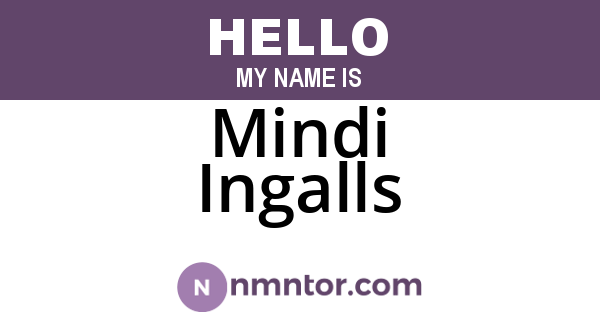 Mindi Ingalls