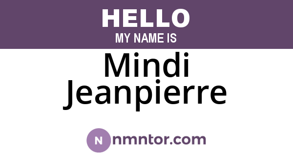 Mindi Jeanpierre
