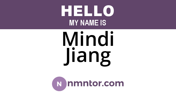 Mindi Jiang