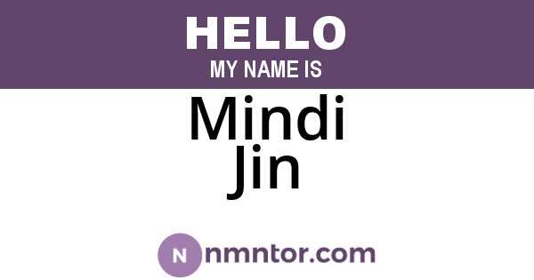 Mindi Jin