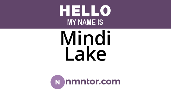 Mindi Lake
