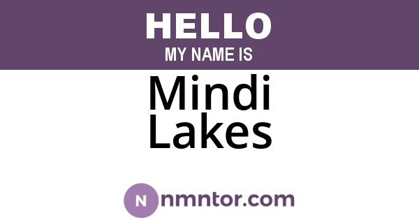 Mindi Lakes