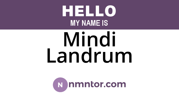 Mindi Landrum