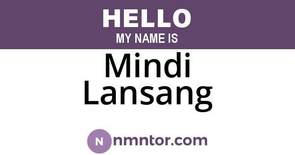 Mindi Lansang