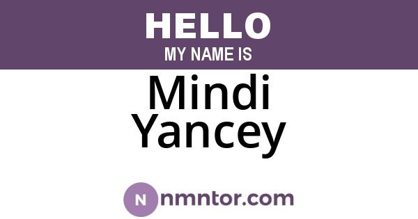 Mindi Yancey
