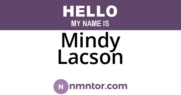 Mindy Lacson