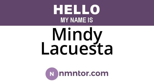 Mindy Lacuesta