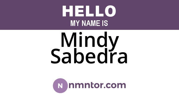 Mindy Sabedra