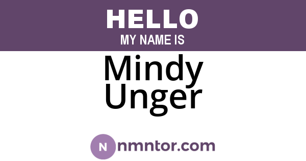 Mindy Unger