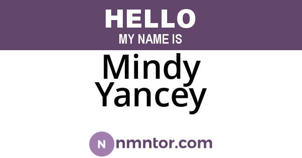 Mindy Yancey