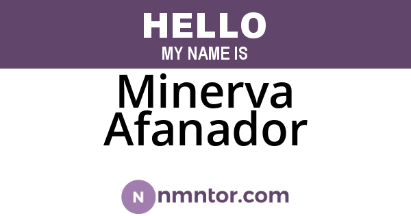 Minerva Afanador