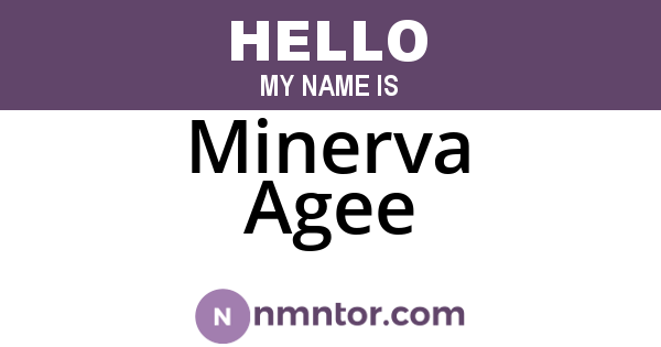 Minerva Agee