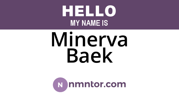 Minerva Baek