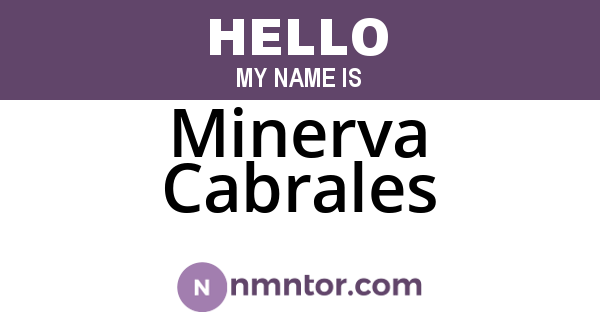 Minerva Cabrales
