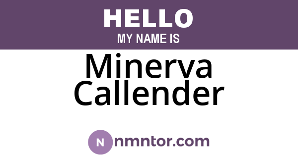 Minerva Callender