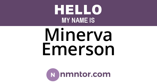 Minerva Emerson