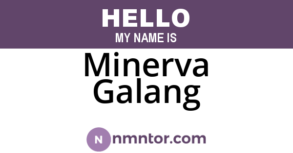 Minerva Galang