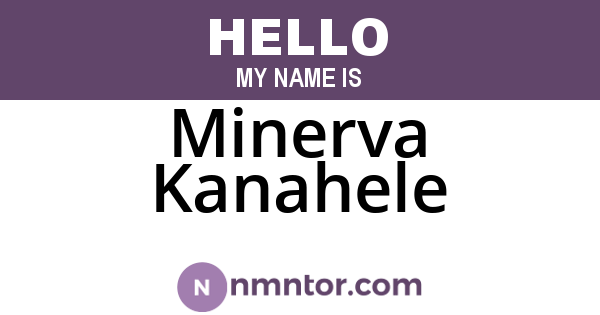Minerva Kanahele