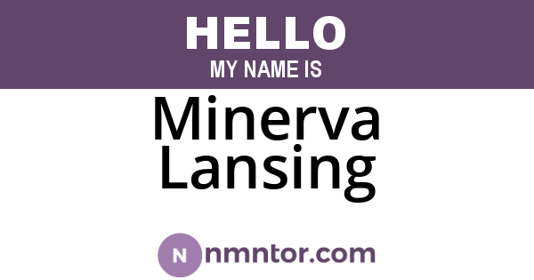 Minerva Lansing