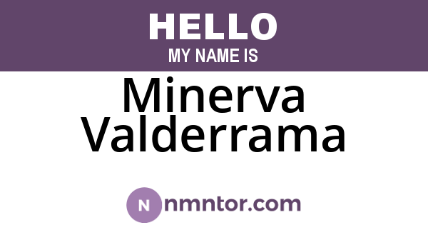Minerva Valderrama