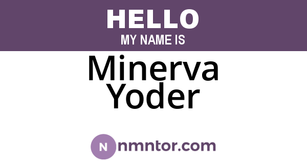 Minerva Yoder