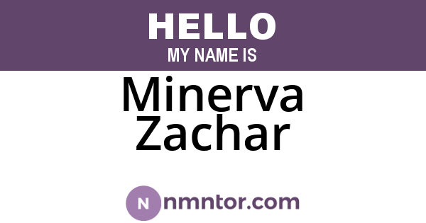 Minerva Zachar