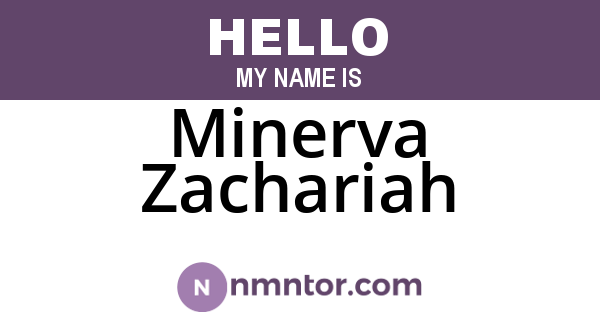Minerva Zachariah