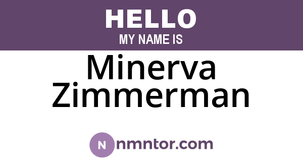 Minerva Zimmerman