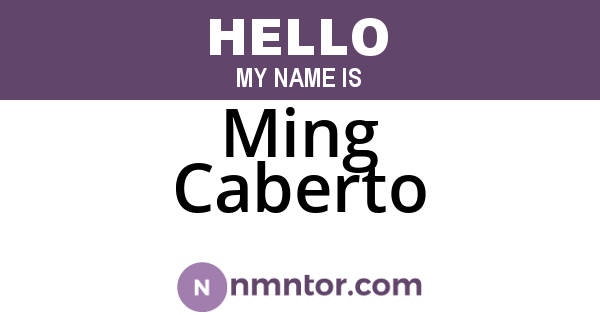 Ming Caberto