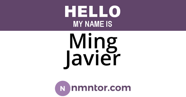 Ming Javier